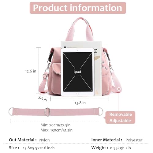 Waterproof Nylon Multi Pocket Shoulder Tote Bag R81394