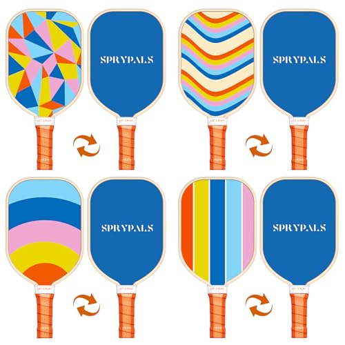 Set of 4 Wood Pickleball Paddles with Carry Bag L43660