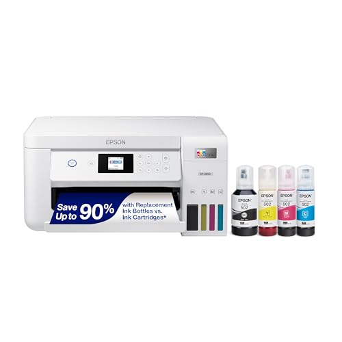 White Wireless All-in-One Supertank Printer with Scan, Copy and Auto 2-sided Printing F9215