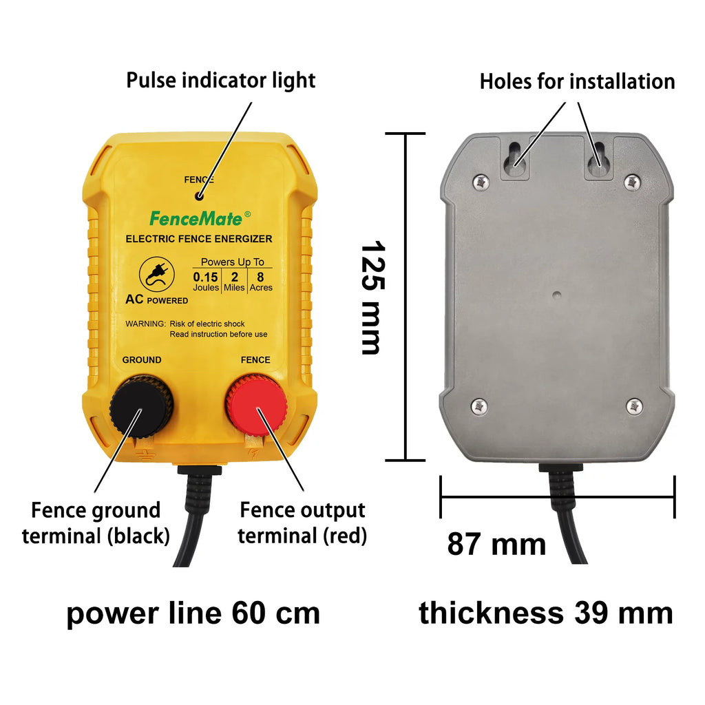 AC Powered Electric Fence Charger 0.15J 4.5 kV U349