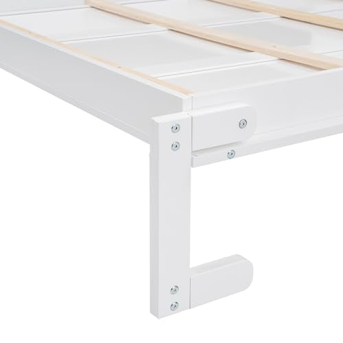 Queen Size Wood Murphy Bed with Shelves, Grey G354181