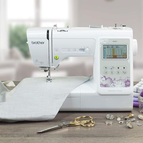 Sewing and Embroidery Machine, 80 Designs, 103 Built-In Stitches, Computerized, 4" x 4" Hoop Area, 3.2" LCD Touchscreen Display, 7 Feet T71835