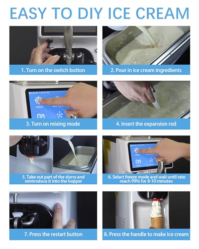 1050W Soft Serve Ice Cream Machine with 1.6 Gal Tank N6421