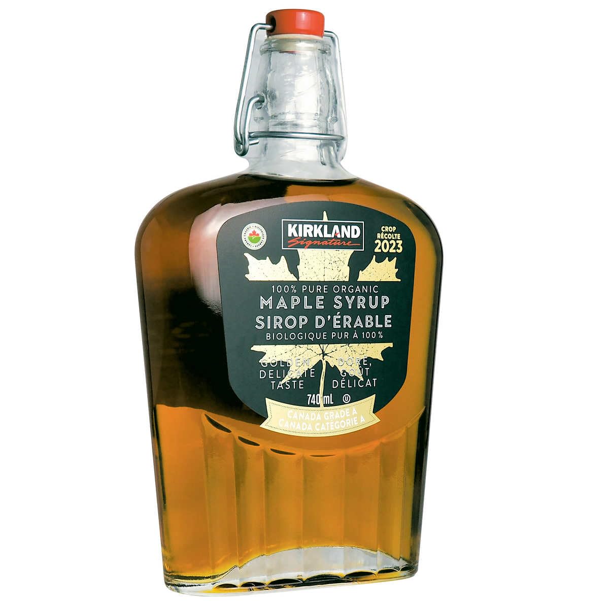 100% Pure Organic Maple Syrup, Canada Grade A, 740mL Bottle N2896