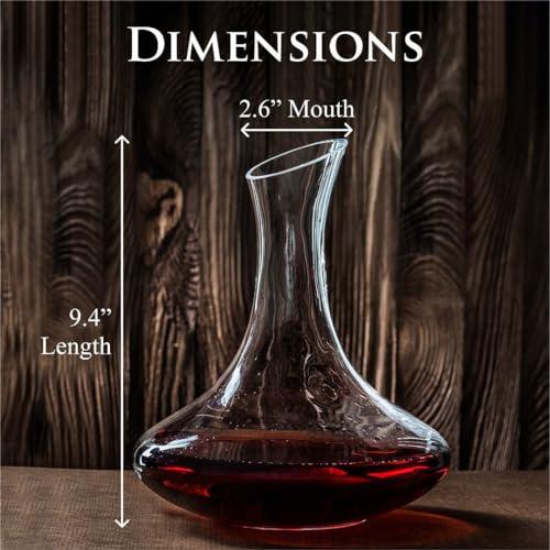 61 Ounce Wine Decanter with Aerator, Wine Carafe Set with 4 Glasses H722