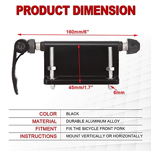 Bike Fork Mount Bicycle Quick-Release Aluminum Alloy Fork Block Mounts 2 Pcs M8010