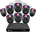 8 Channel 8 Cameras Wired DVR CCTV Security Camera System 1080p Full HD 1TB HDD Color Night Vision T507
