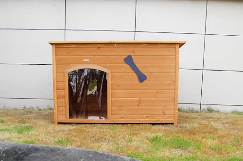 Natural Wooden Doghouse with Elevated Floor B5066
