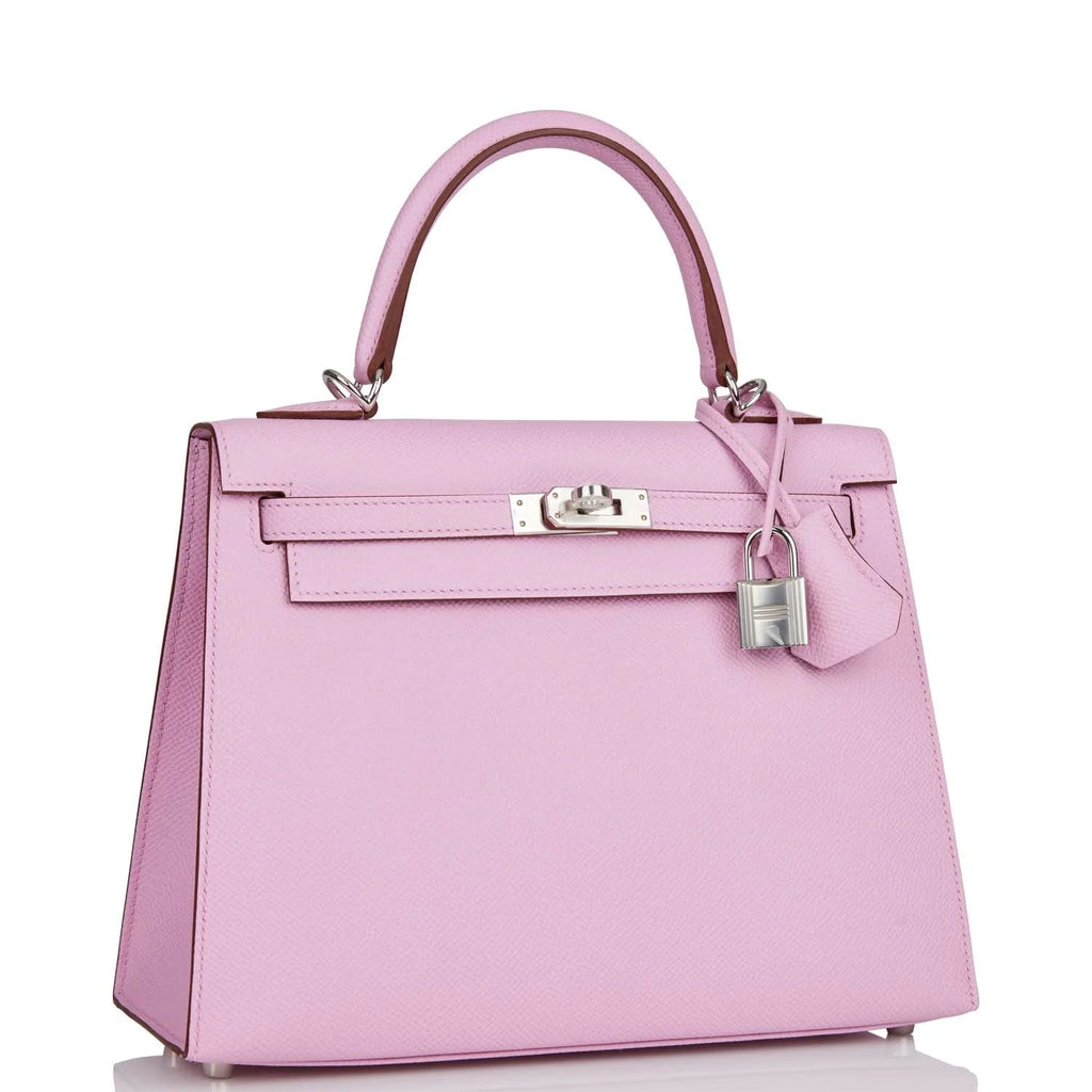 Mauve Sylvestre Epsom Palladium Hardware Kelly Sellier 25 K275