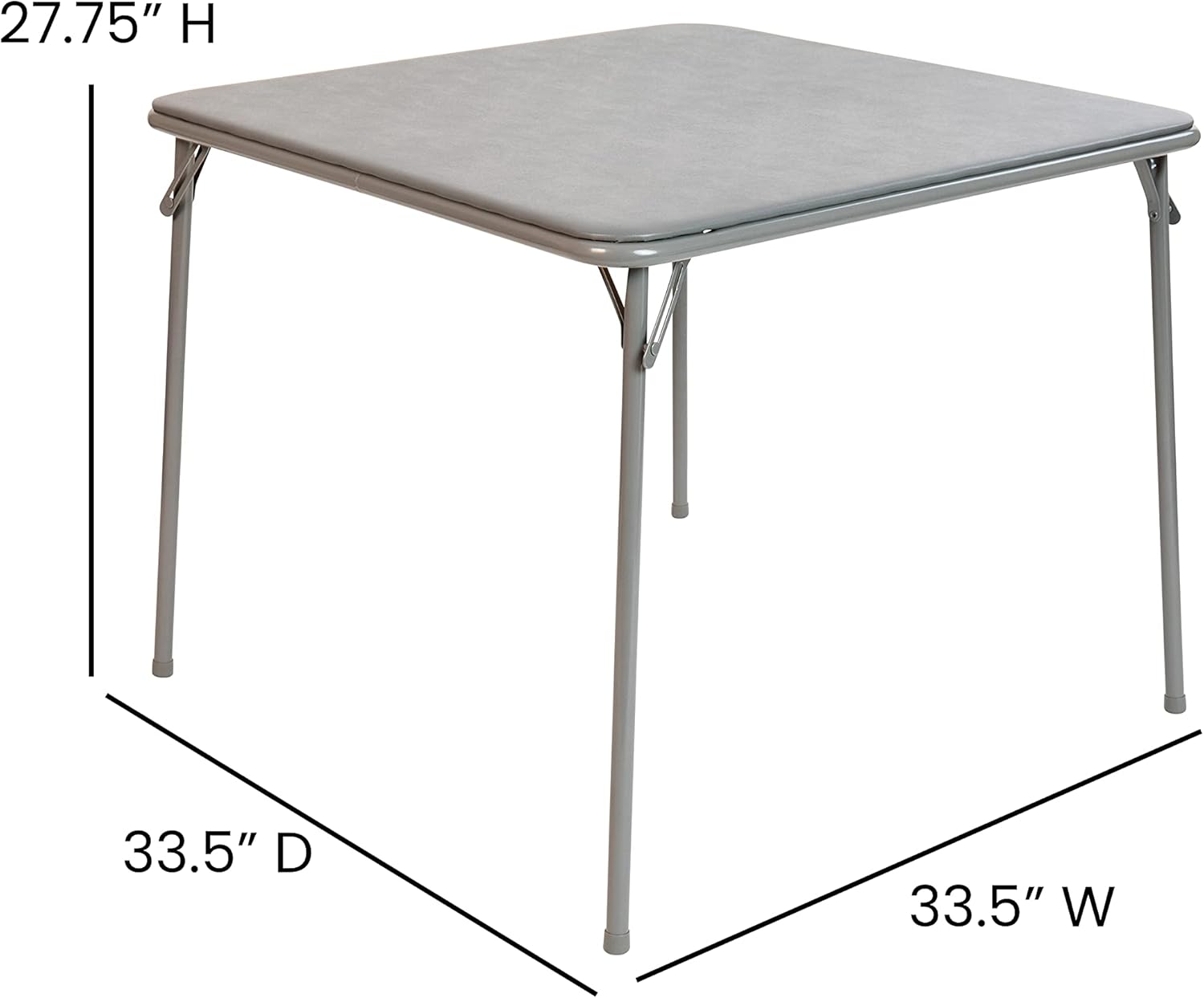 Gray Square Folding Card Table H593716