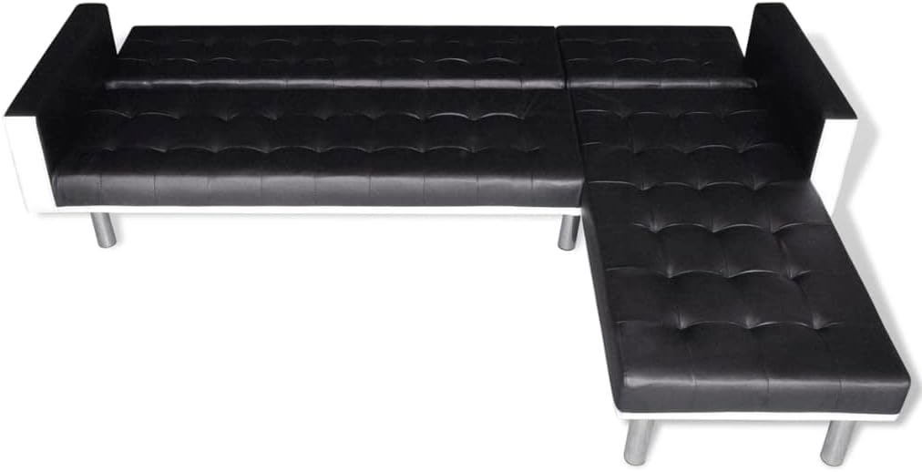Black L-Shaped Sofa Bed Z4990