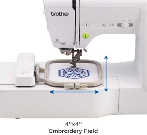 Sewing and Embroidery Machine, 80 Designs, 103 Built-In Stitches, Computerized, 4" x 4" Hoop Area, 3.2" LCD Touchscreen Display, 7 Feet T71835