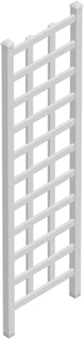 White PVC Vinyl Garden Patio Trellis with Ground Anchors R9810