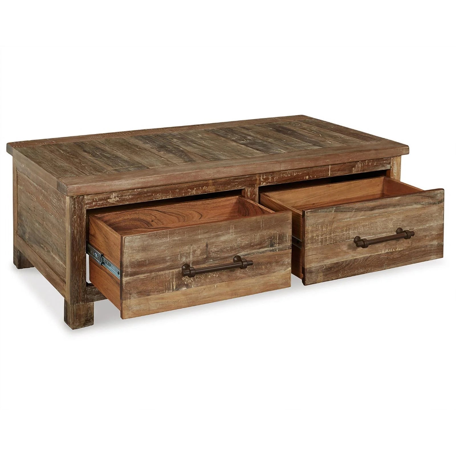 Dark Brown Wood Coffee Table with Storage R681810