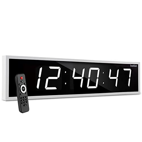 24" Oversized Digital LED Clock with Alarms L1564