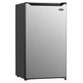 Black Compact Refrigerator with Stainless Door Q413