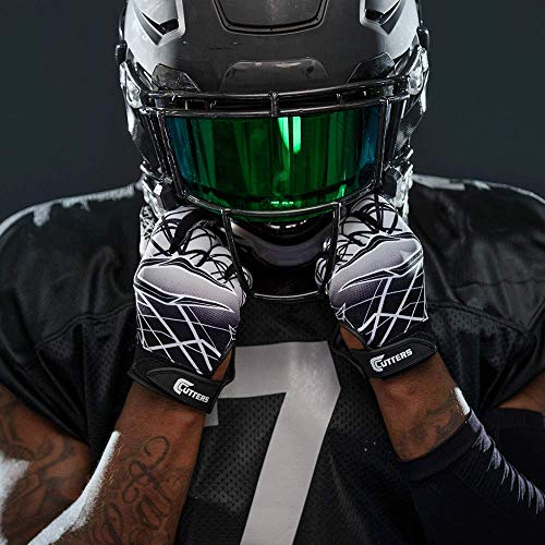Cutters Game Day No Slip Football Gloves - Receiver Glove with High Tack Silicone Grip T134