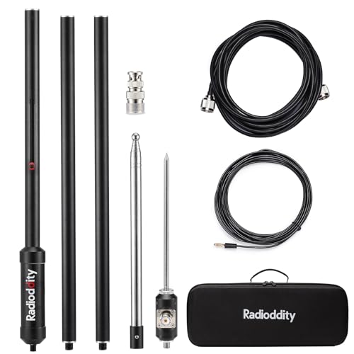 Portable HF Antenna, 5-50MHz Quick-Tuning Vertical Antenna K659474