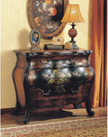 Antique Black and Oak 3 Drawers Chest K4773