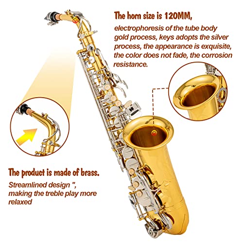 Black/gold keys Eb Alto Saxophone with Case M3844