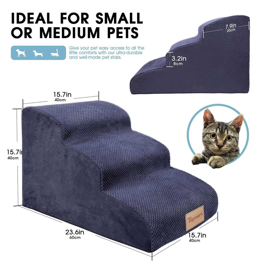 3 Tiers Non-Slip Foam Dog Steps E313