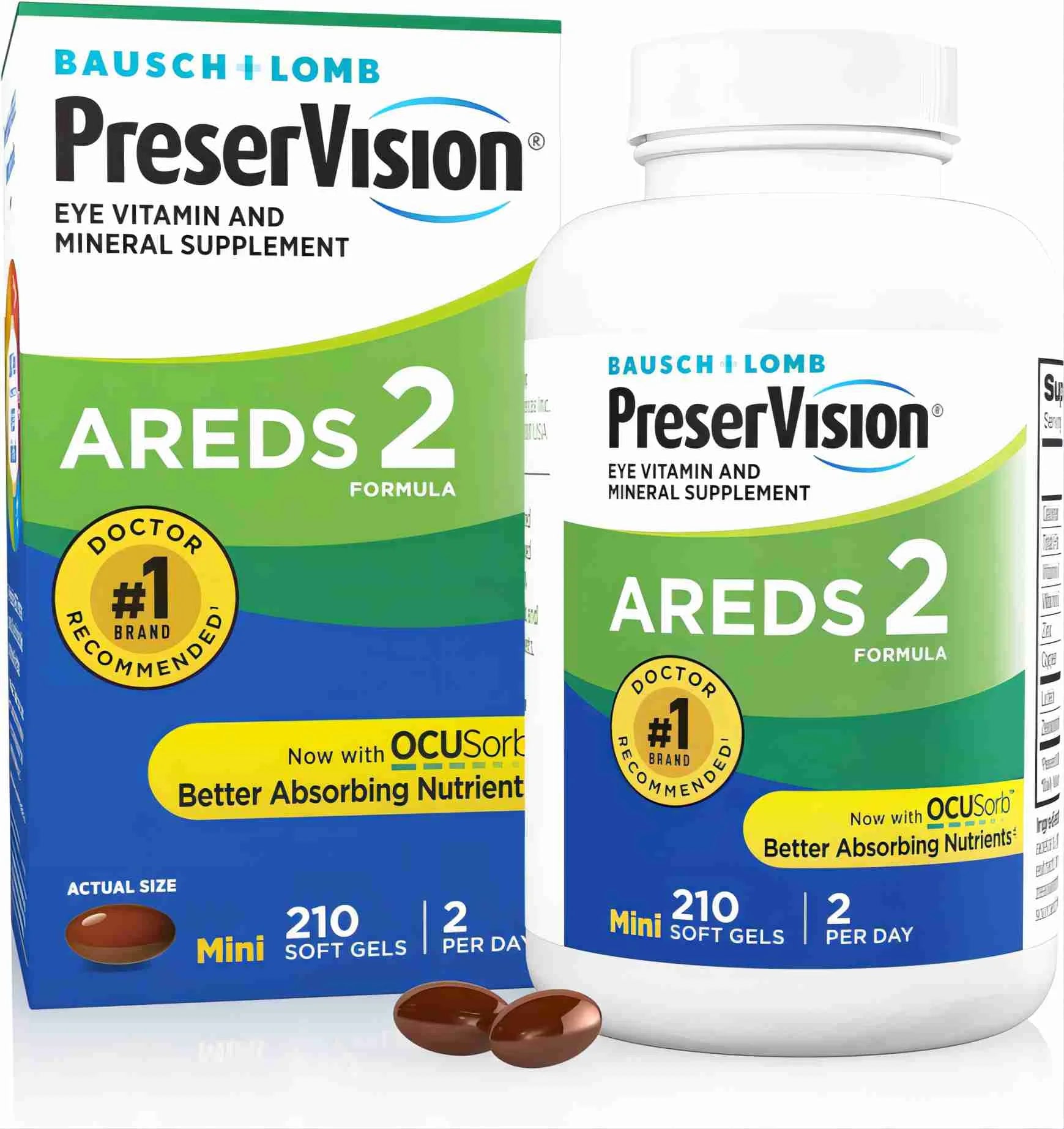 210 softgels Eye Vitamin and Mineral Supplement A355445