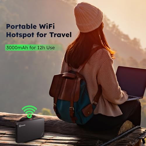 4G LTE Mobile Hotspot, Pocket WiFi Hotspot Device (Black) E21764