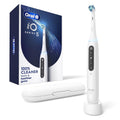White Rechargeable Electric Toothbrush with Pressure Sensor, 2 Minute Timer, 5 Cleaning Settings, 1 Replacement Head, Travel Case U35385