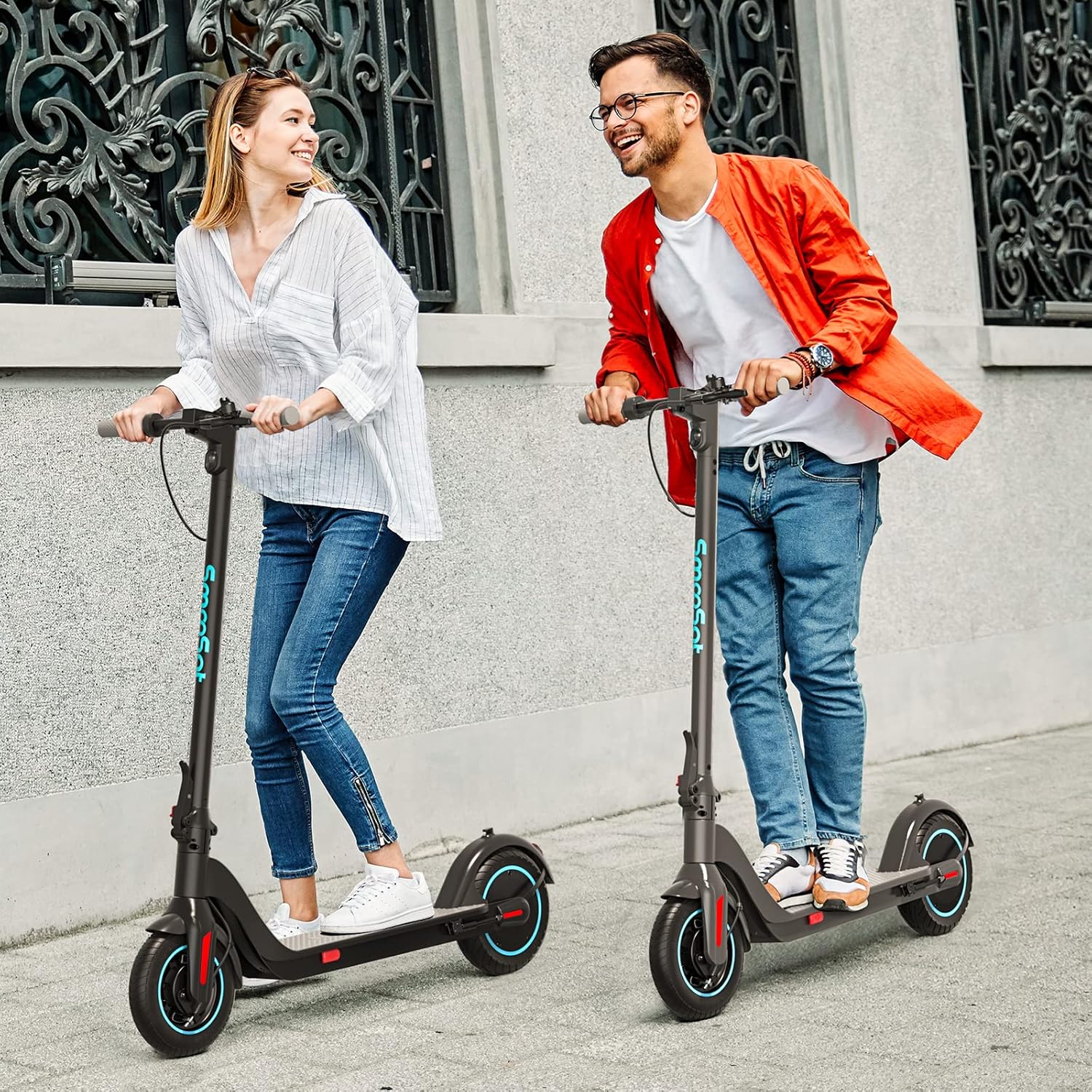 Gray Electric Scooter with 10" Airless Tire, 28 Miles Range, 350W Motor, 20 MPH Max Speed Z2438