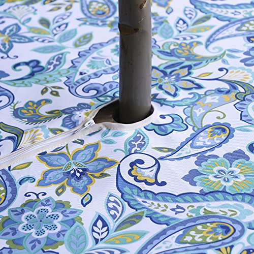 Yellow Flower Waterproof Fitted Tablecloth with Umbrella Hole U1879