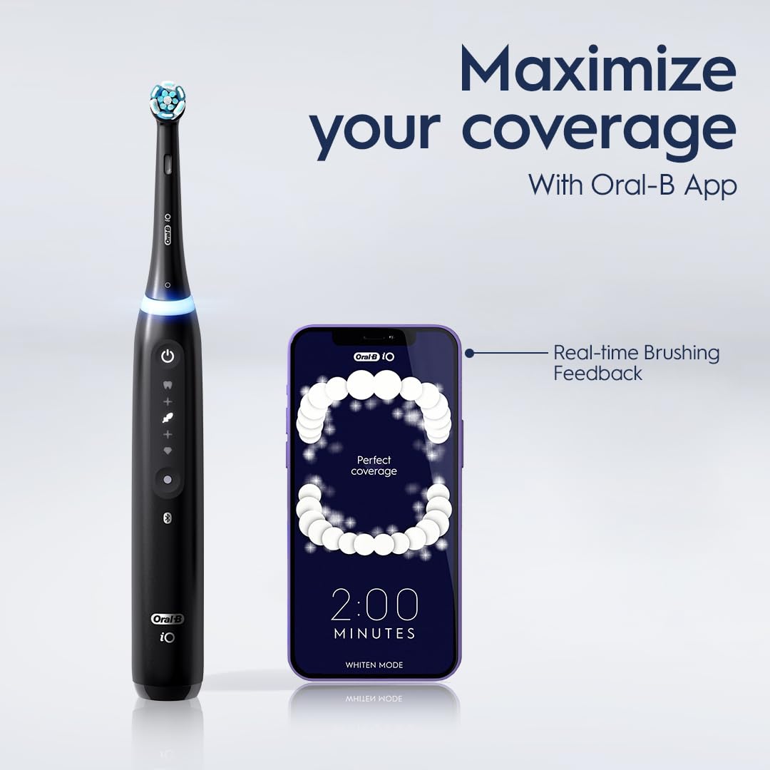 White Rechargeable Electric Toothbrush with Pressure Sensor, 2 Minute Timer, 5 Cleaning Settings, 1 Replacement Head, Travel Case U35385