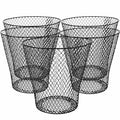 Wire Mesh Round Waste Basket 9 inch Black Z25286