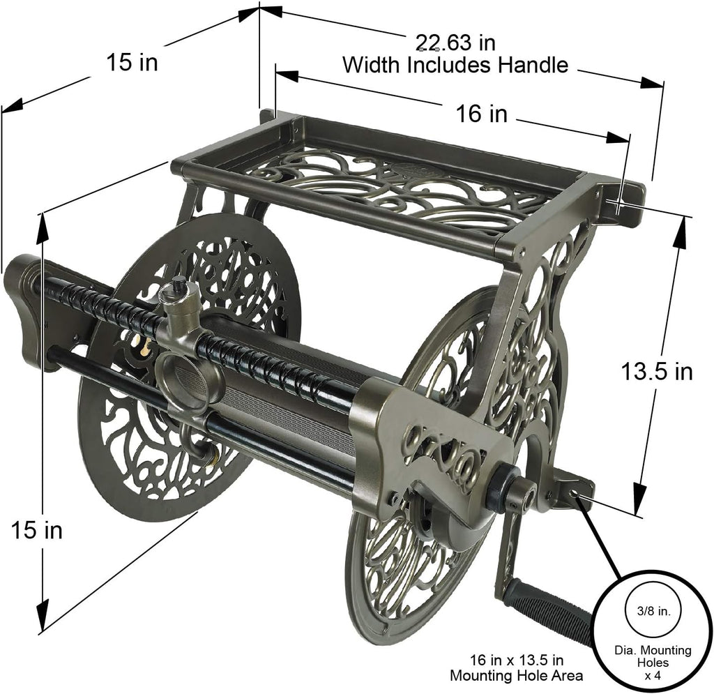 Bronze Decorative Wall Mount Hose Reel Z667408