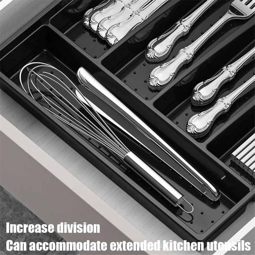 Plastic Cutlery and Flatware Storage Box with Lid O399
