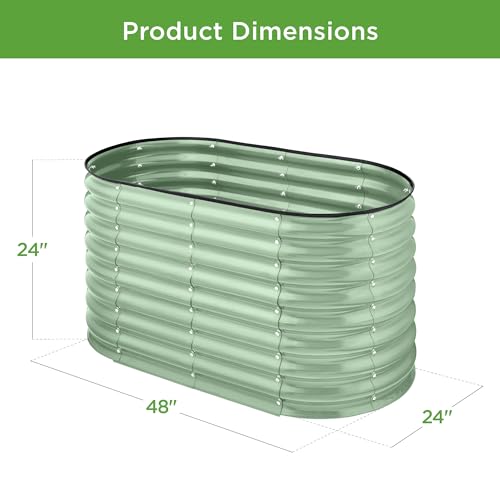 8x2x2ft Metal Raised Garden Bed, Charcoal V2175