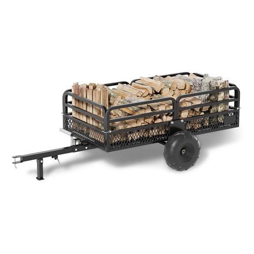 Heavy Duty Steel Dump Cart Utility Trailer, 1500 lbs 15 Cubic Feet with Removable Sides L32079