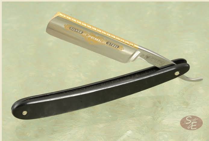Carbon Ebony Wood Handle Straight Razor J536