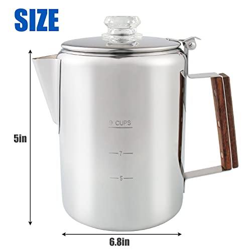 9 Cup Stainless Steel Coffee Percolator H69181