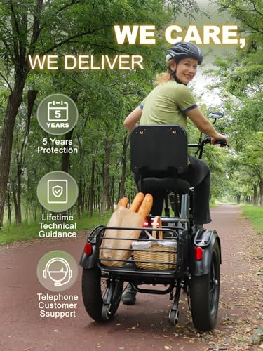 1200W Electric Tricycle, 3 Wheel, 450lbs Load, 4'' Wide Fat Tire Q12502