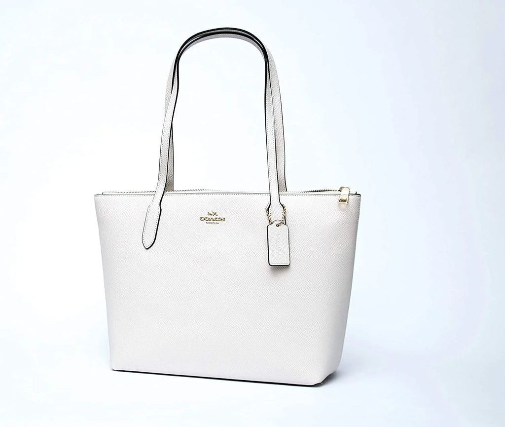 Leather Zip Top Tote E59153