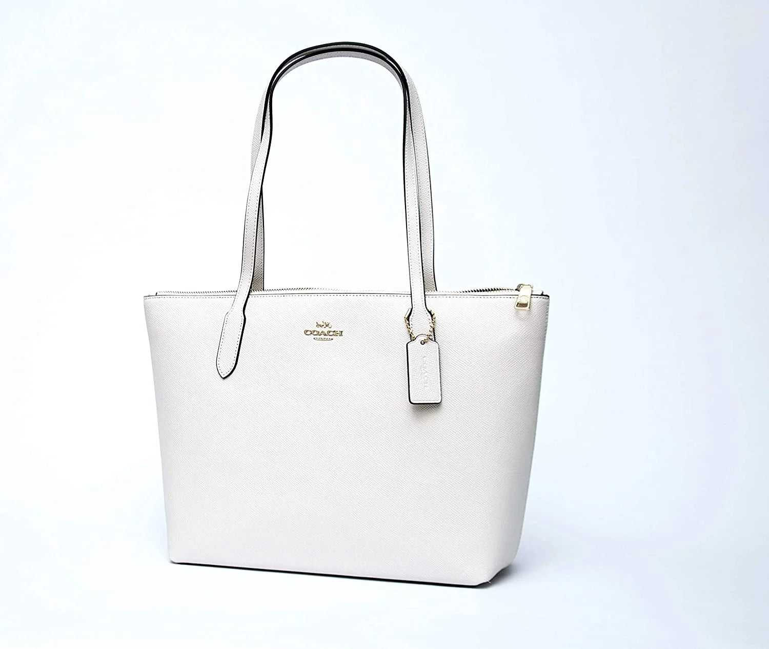 Leather Zip Top Tote E59153