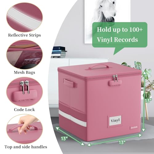 Fireproof Water Resistant Vinyl Record Storage Box with Lock X310