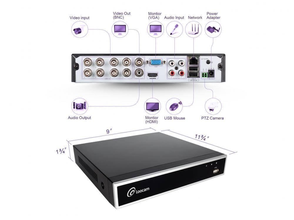 1080p 8 CH HD-TVI Video Security Camera System DVR Surveillance Kit A149478