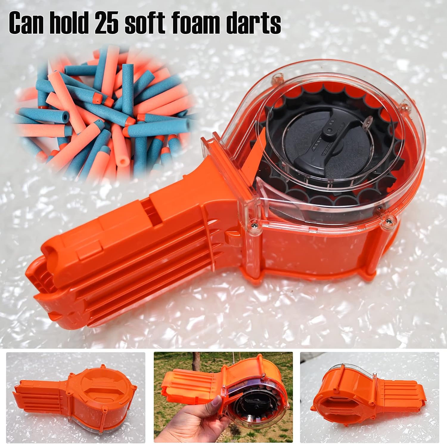 25-Dart Drum Magazine for Nerf Blasters M6119
