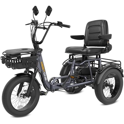 1200W Electric Tricycle, 3 Wheel, 450lbs Load, 4'' Wide Fat Tire Q12502