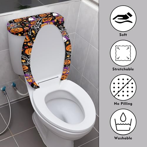 Christmas Trees Toilet Lid Cover and Toilet Tank Cover Set Stretch Seat Covers M413