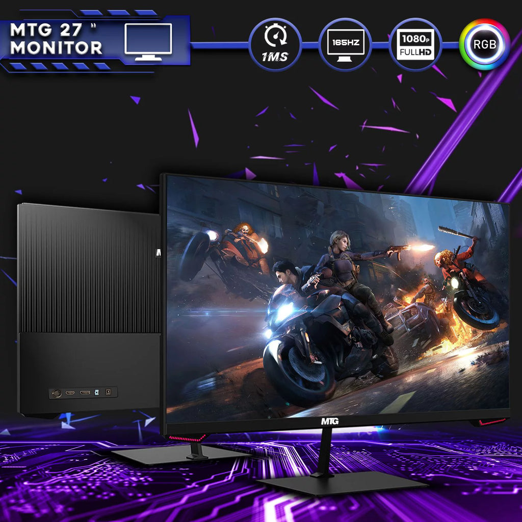 32GB RAM 1TB SSD 4TB HDD Intel i7 6th Gen GT 1030 27 Inch 165hz Gaming Monitor Refurbished Desktop PC H347850
