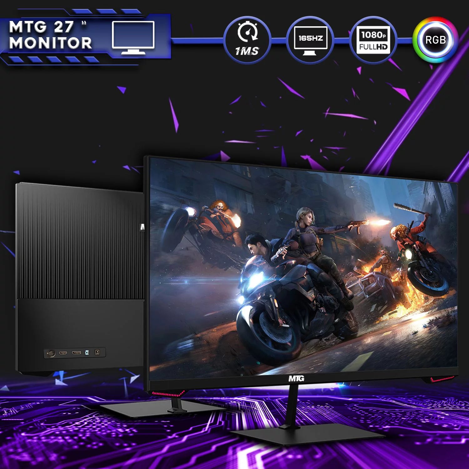32GB RAM 1TB SSD 4TB HDD Intel i7 6th Gen GT 1030 27 Inch 165hz Gaming Monitor Refurbished Desktop PC H347850