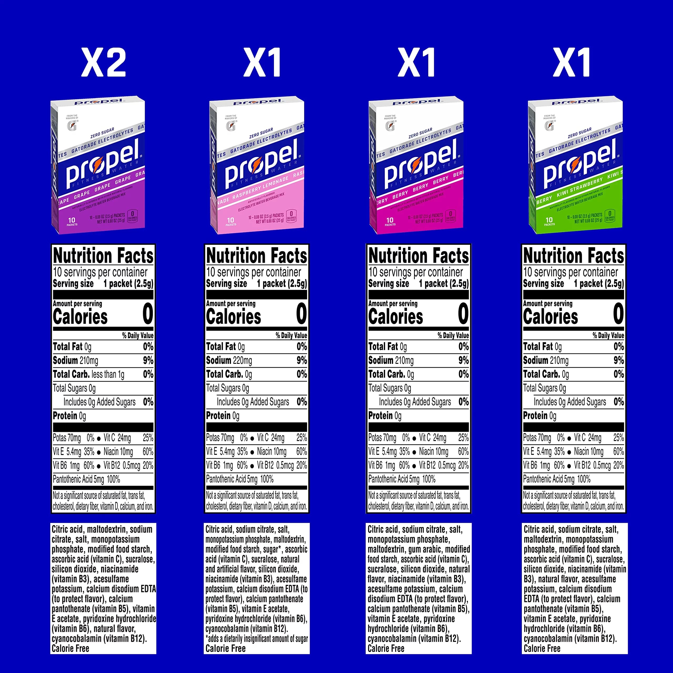 Propel Powder Packets 10 Count (Pack Of 5) U184913