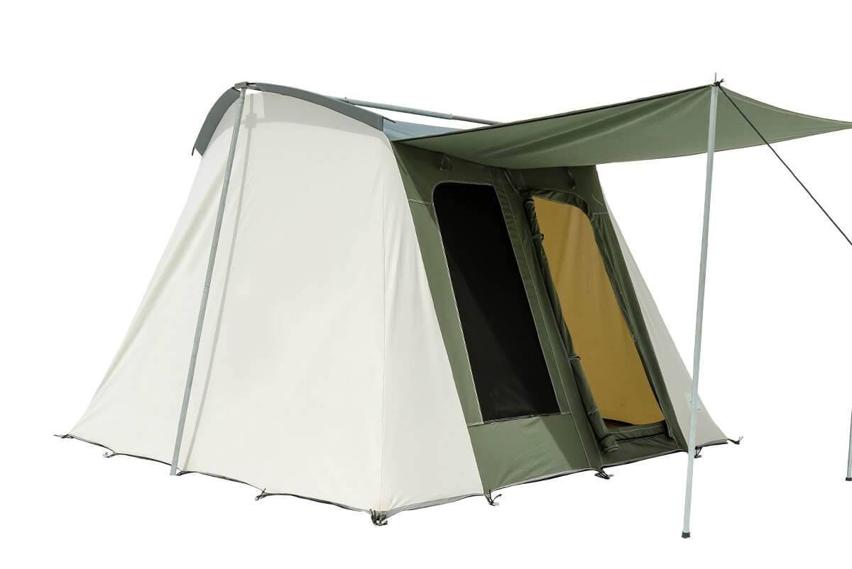 Brown Cotton Canvas 10x10 Cabin Tent E403199